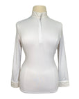 Noble Outfitters 'Allison' Show Shirt in White/Merlot Horseshoe