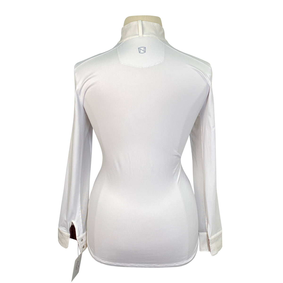 Noble Outfitters 'Allison' Show Shirt in White/Merlot Horseshoe