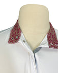 Noble Outfitters 'Allison' Show Shirt in White/Merlot Horseshoe