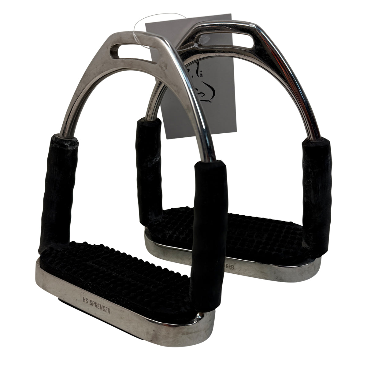 Herm Sprenger 'System-4' Stirrup Irons in Stainless Steel/Black