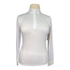 TKEQ The 'Sloan' Long Sleeve Competition Top  in White