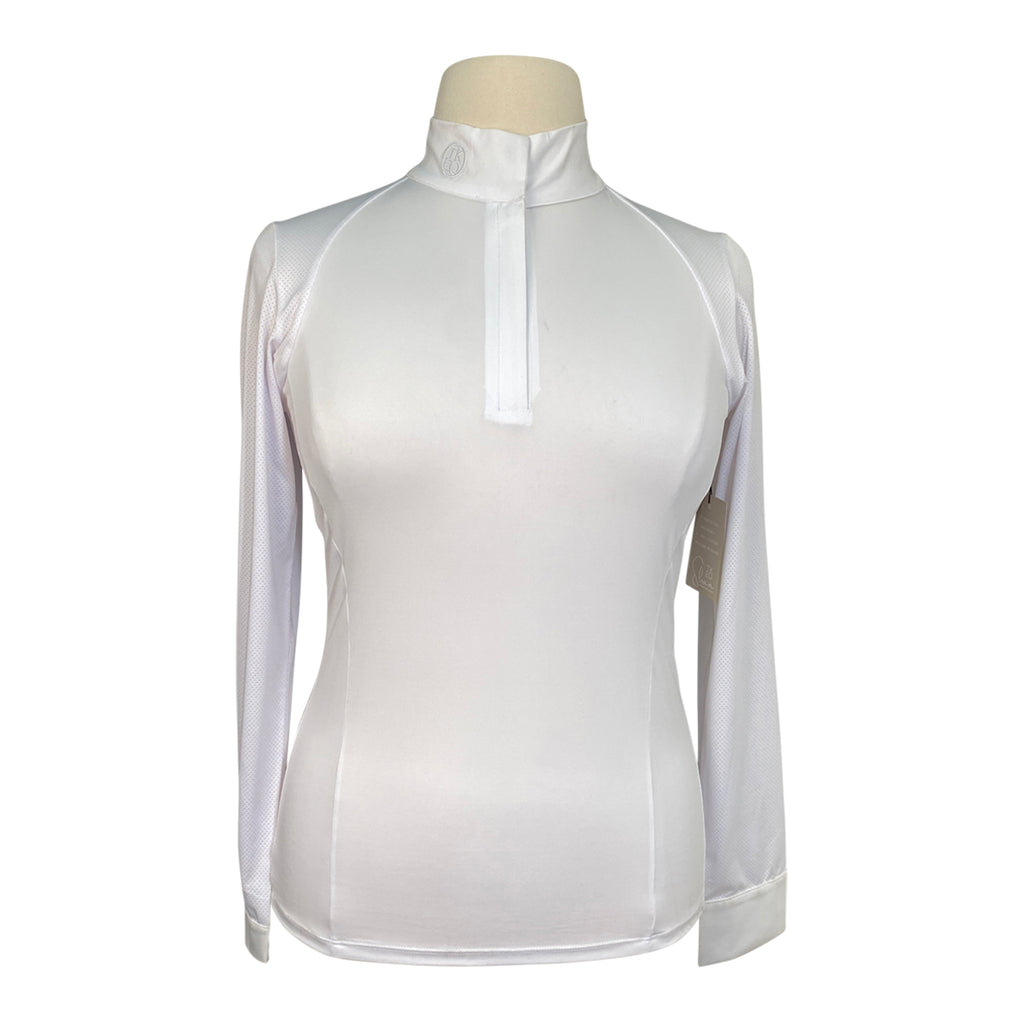TKEQ The 'Sloan' Long Sleeve Competition Top  in White