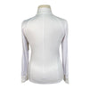 TKEQ The 'Sloan' Long Sleeve Competition Top  in White