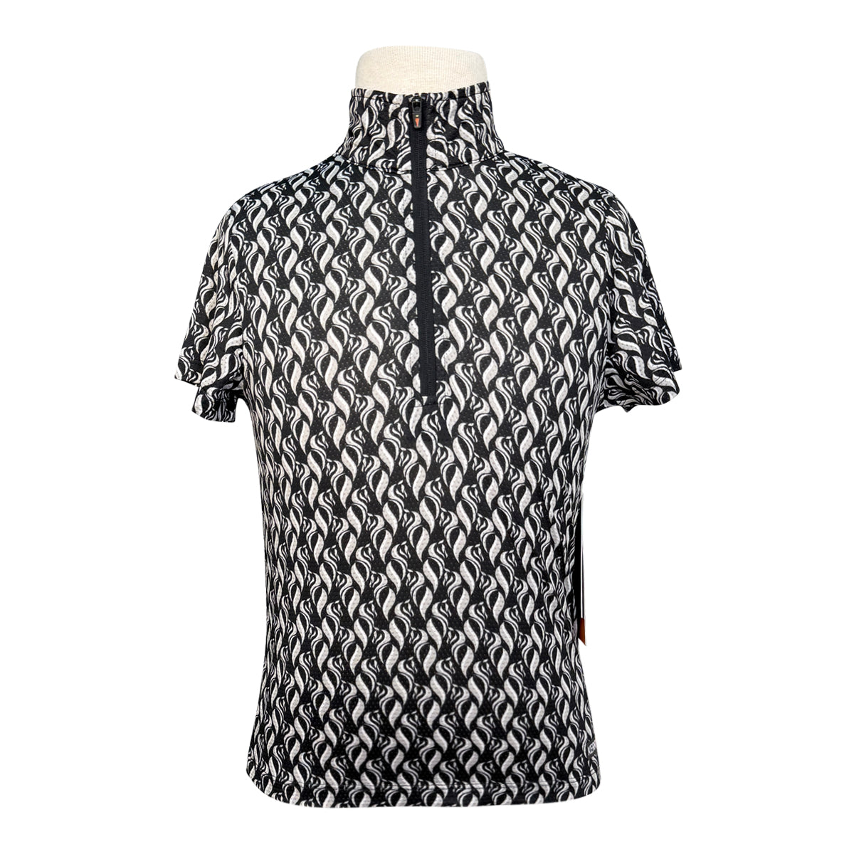 Kerrits Kids 'Summer Ride Ice Fil' Short Sleeve Shirt in Black Horsetails