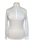 Cavalleria Toscana Sheer Jacquard L/S Competition Shirt in White