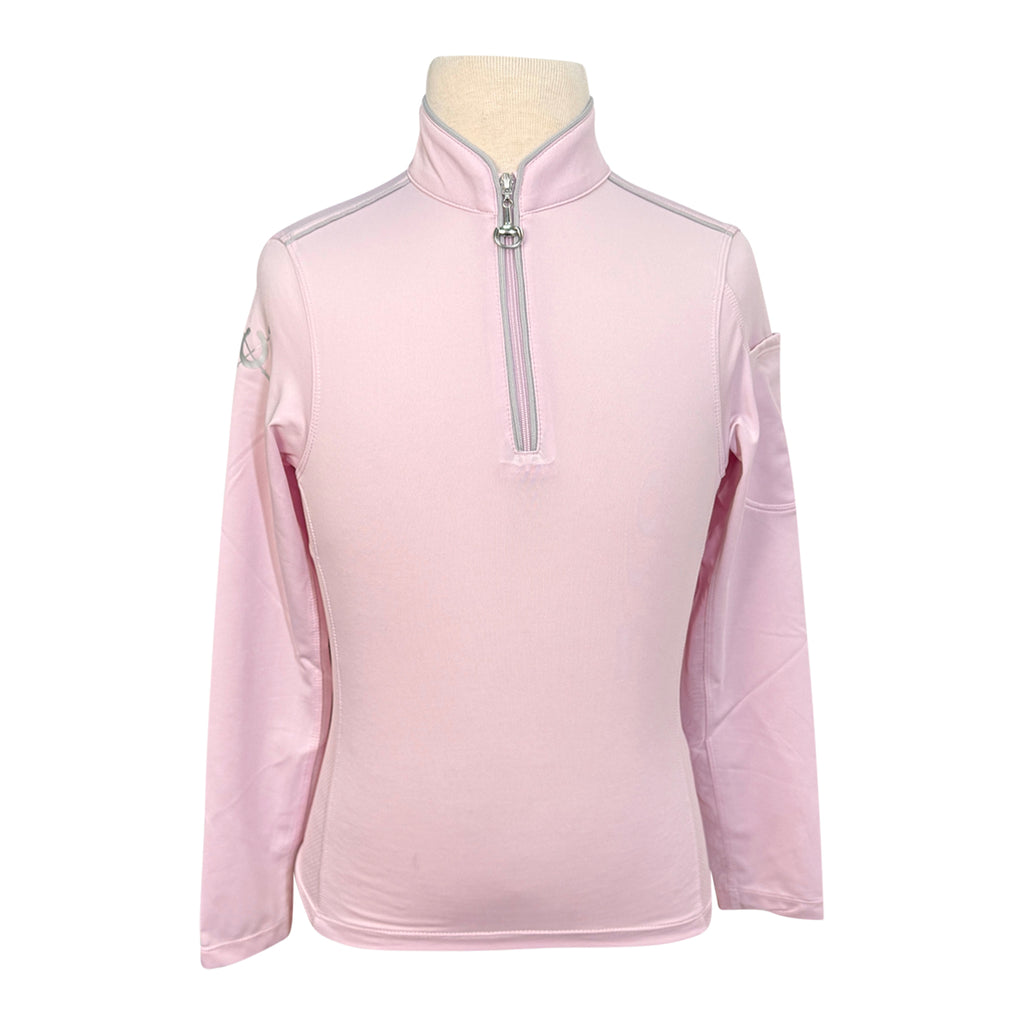 Front of Chestnut Bay Performance Rider SkyCool® Long Sleeve Youth Shirt in Orchid - Children's Medium