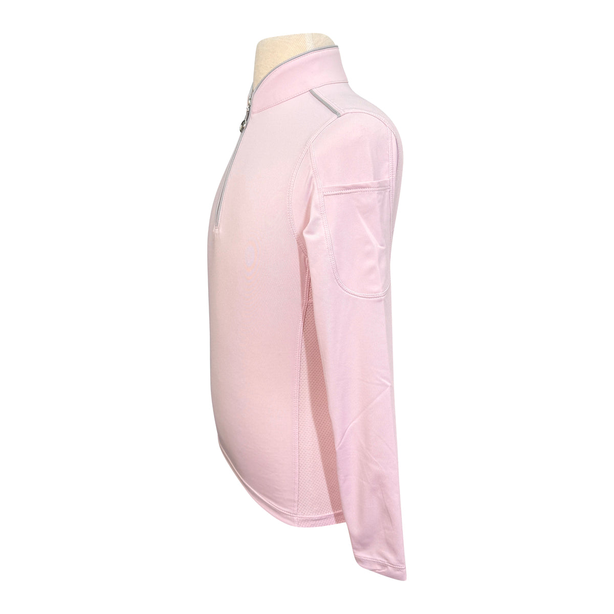 Side of Chestnut Bay Performance Rider SkyCool® Long Sleeve Youth Shirt in Orchid - Children's Small