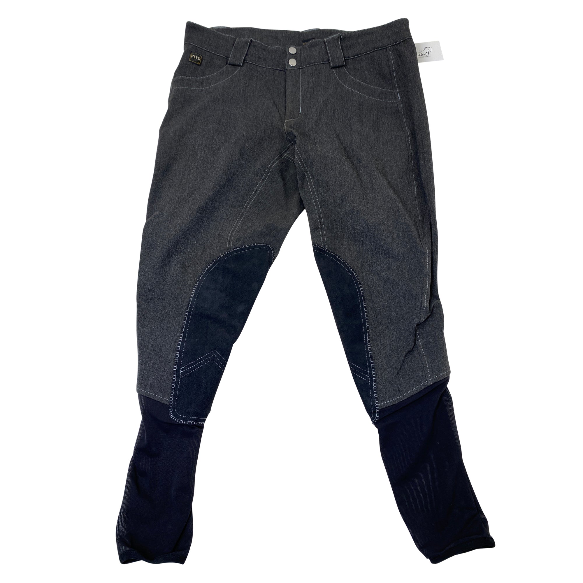 FITS Knee Patch Breeches in Charcoal 