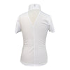 Back of Kerrits Kids 'Encore' Short Sleeve Show Shirt in White/Bit of Luck - Children's Small