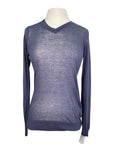 Kingsland 'Gilian' V-Neck Knit Sweater in Navy - Women's Small