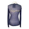 Kingsland 'Gilian' V-Neck Knit Sweater in Navy - Women's Small
