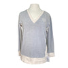 Two Bits Equestrian V Neck II in Storm Grey/Oatmeal