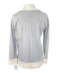 Two Bits Equestrian V Neck II in Storm Grey/Oatmeal