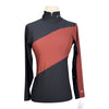 Criniēre 'Sophie' Long Sleeve Schooling Top in Black/Rust