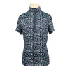 Kerrits 'Aire Ice Fil' Shirt in Green/Navy Leaves - Children's Medium