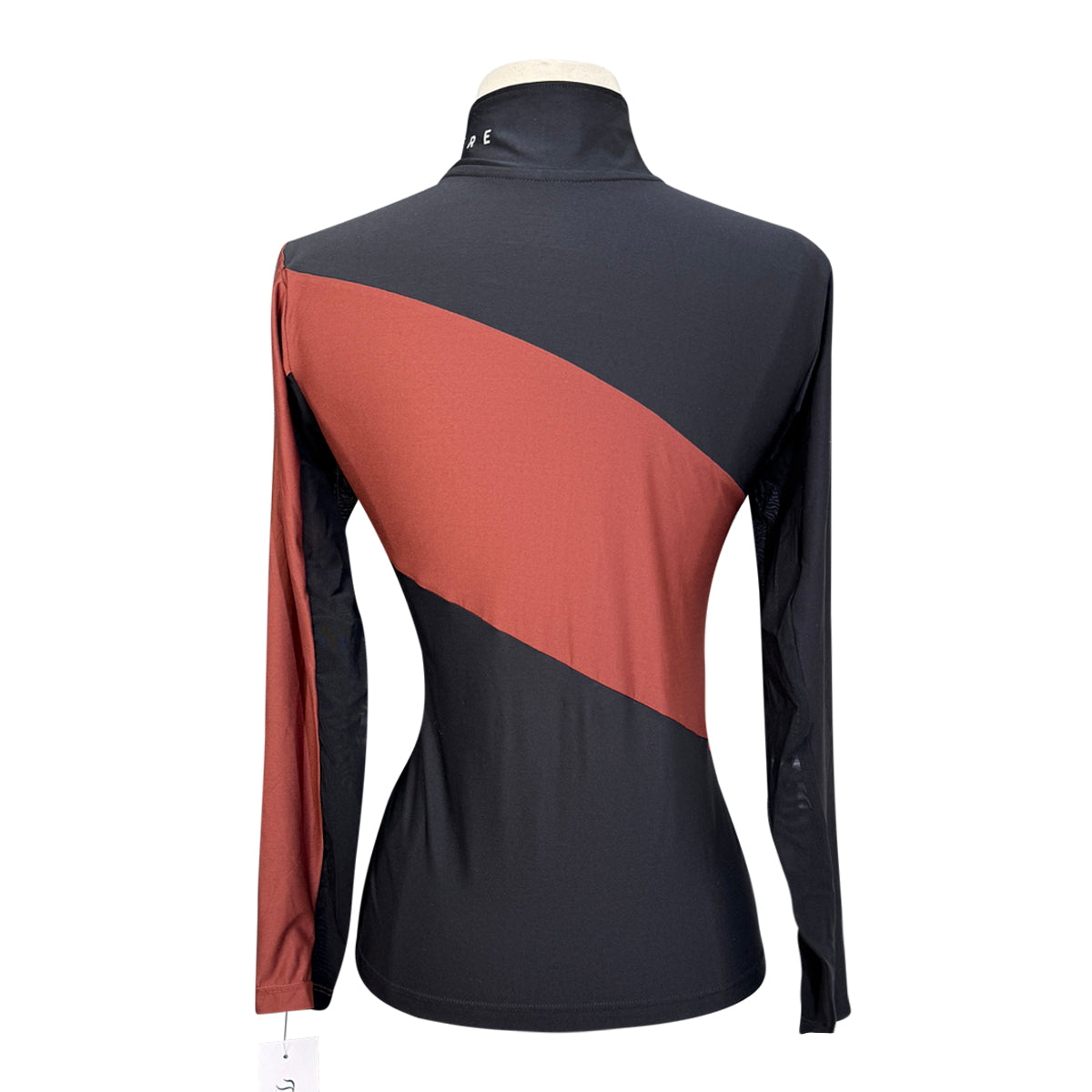 Criniēre 'Sophie' Long Sleeve Schooling Top in Black/Rust