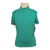 Asmar Equestrian Lesson Shirt  in Teal/White Horses