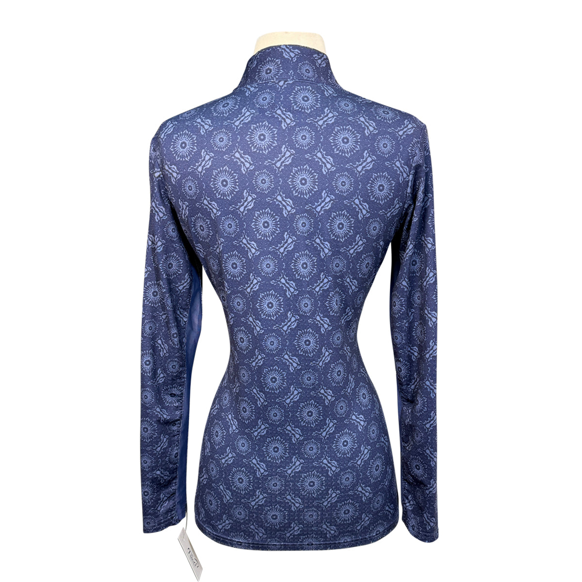SmartPak SunShield Long Sleeve 1/4 Zip Top in Navy Kaleidoscope 