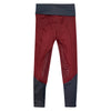 Back of Equo Schooling Pant in Burgundy/Grey 
