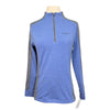 Dublin Mid-Weight Long Sleeve 1/2 Zip Baselayer in Heather Blue/Grey
