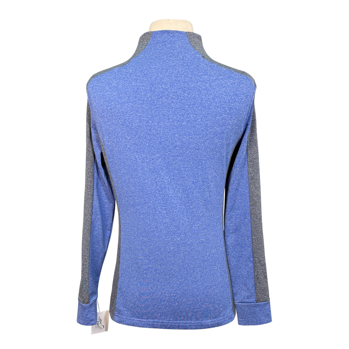 Dublin Mid-Weight Long Sleeve 1/2 Zip Baselayer in Heather Blue/Grey