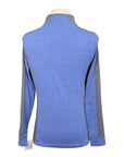 Dublin Mid-Weight Long Sleeve 1/2 Zip Baselayer in Heather Blue/Grey