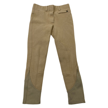 Dublin Supa-Fit Pull On Knee Patch Breeches in Tan