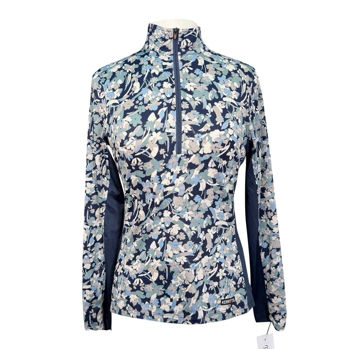 Kerrits Ice Fil Long Sleeve Shirt in Blue Floral 