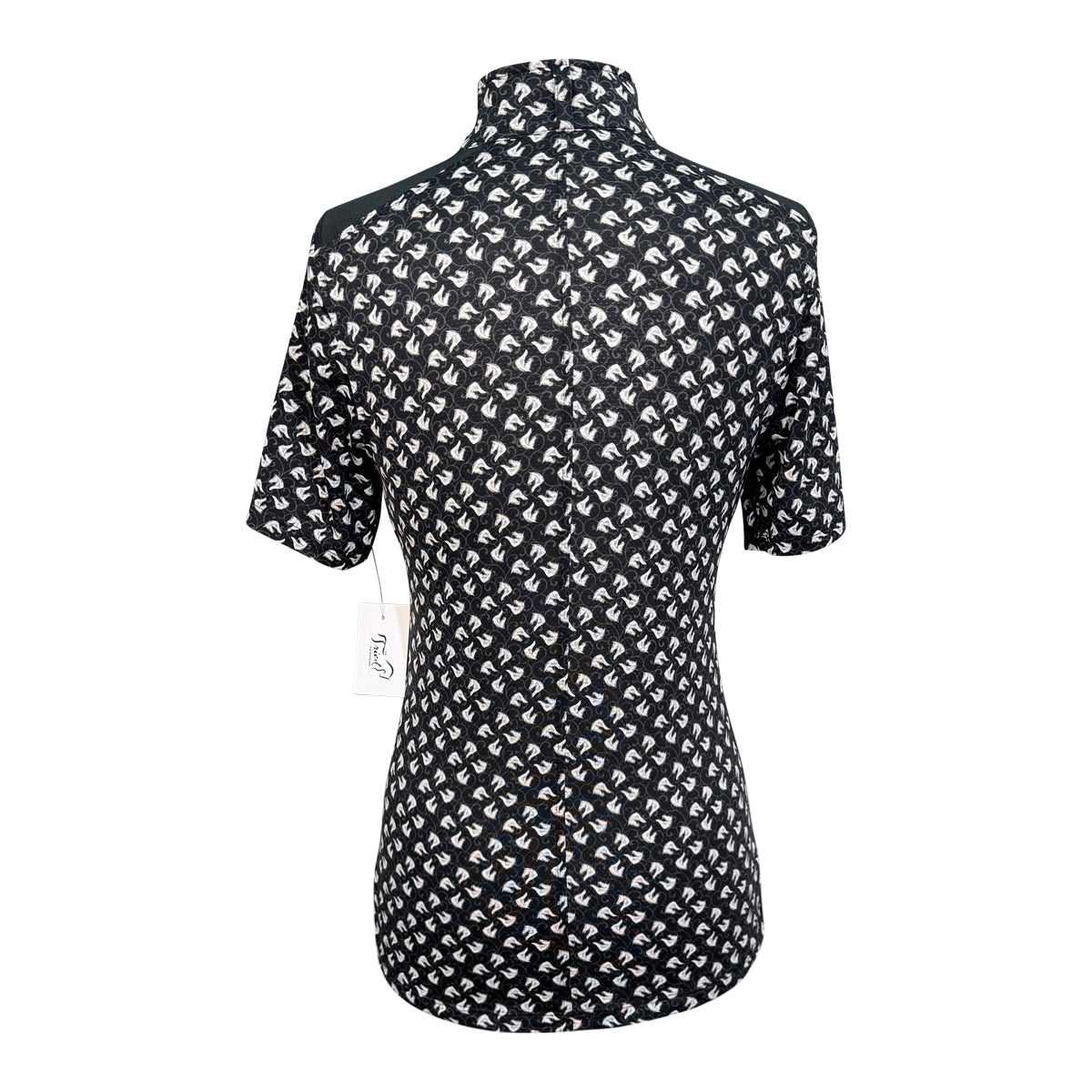 Kerrits 'Ice Fil' Lite Short Sleeve Shirt in Black/White Horses