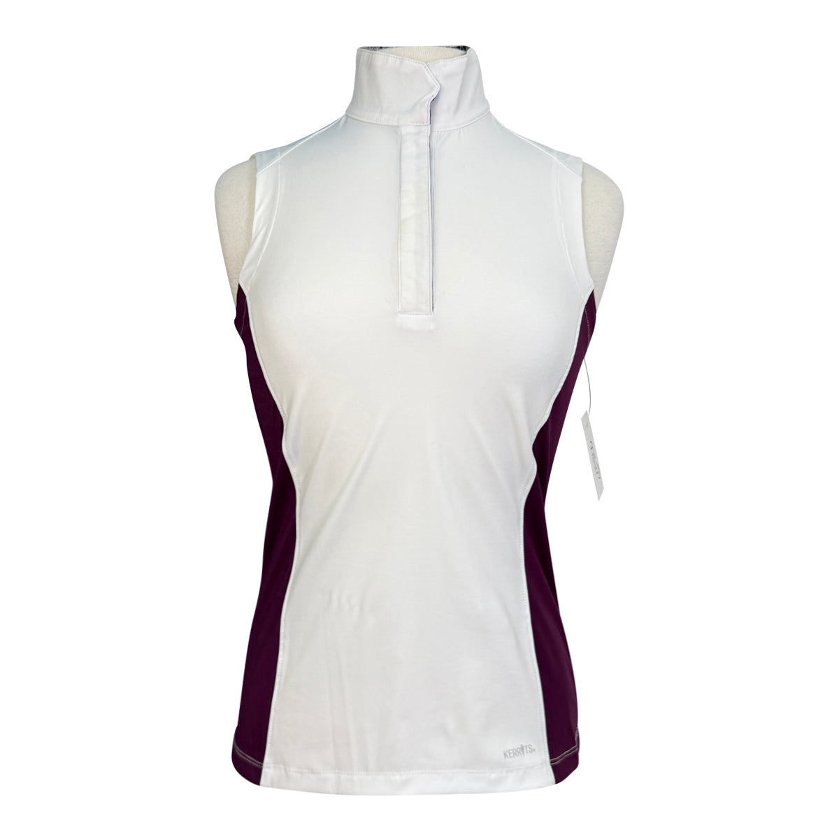 Kerrits 'Affinity®' Sleeveless Show Shirt in White/Purple