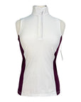 Kerrits 'Affinity®' Sleeveless Show Shirt in White/Purple
