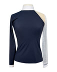 Cavalliera 'Modern Dame' Long Sleeve Show Shirt in Navy/White/Tan