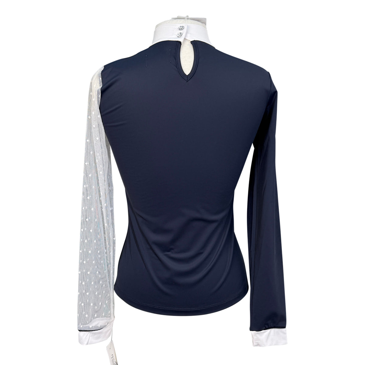Cavalliera &#39;Modern Dame&#39; Long Sleeve Show Shirt in Navy/White/Tan
