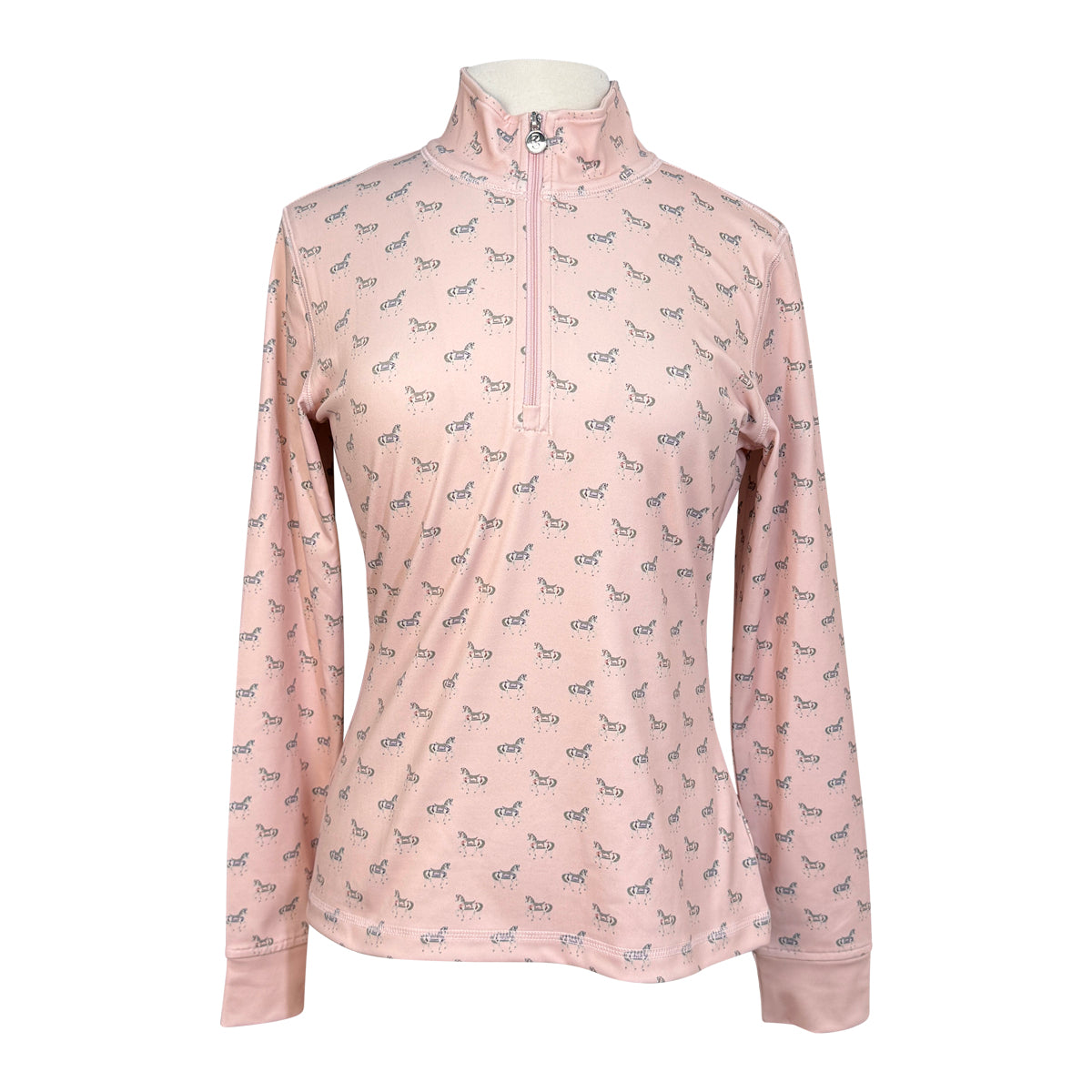 PS of Sweden 'Eloise' Long Sleeve in Pink Horses
