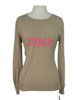 TKEQ 'Jump' Sweater in Tan/Pink - Women's Large