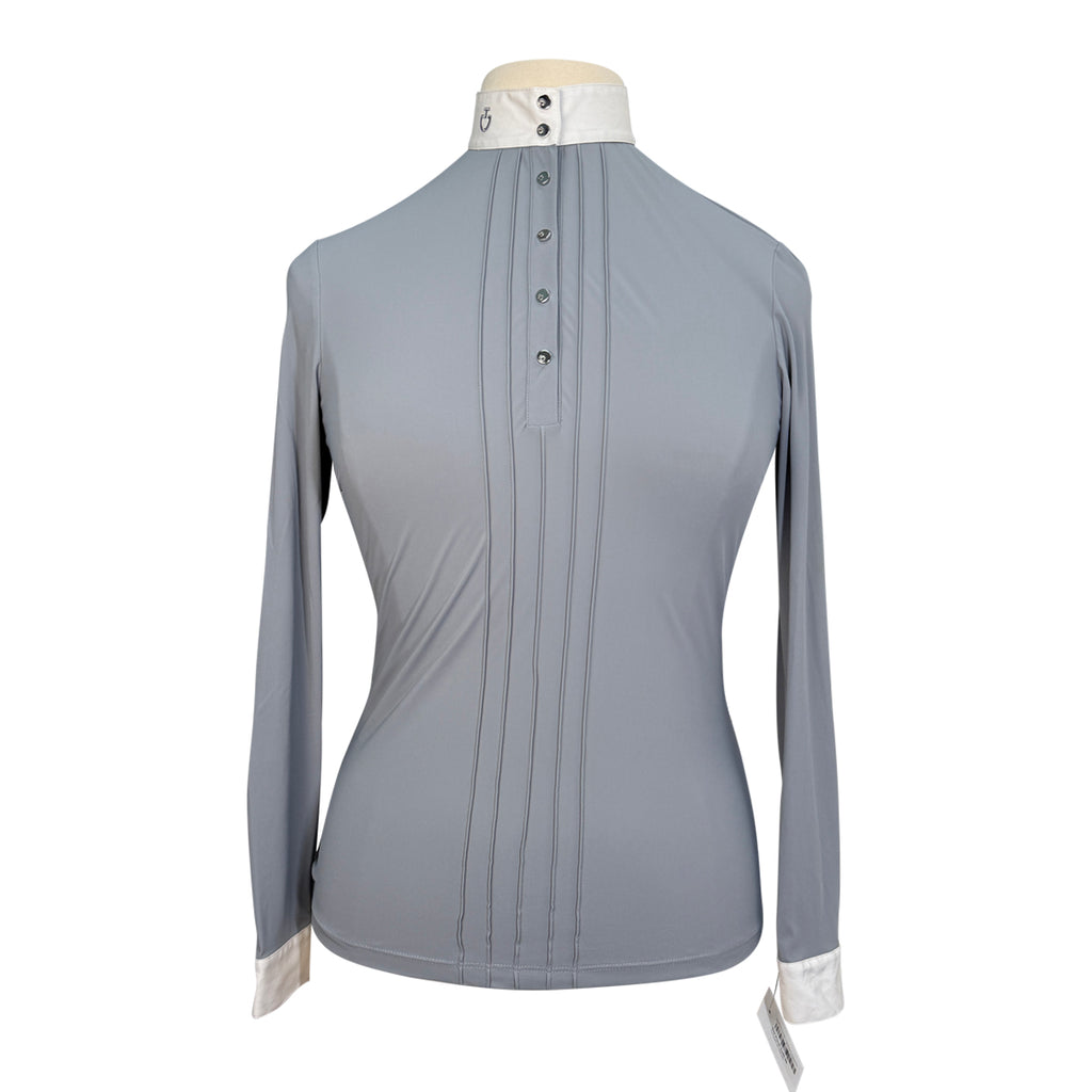Cavalleria Toscana Long Sleeve Competition Shirt in Cloudy Blue - Women's Medium
