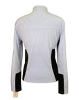 Arista Velvet Quarter Zip Long Sleeve Shirt in Lavender/Black 