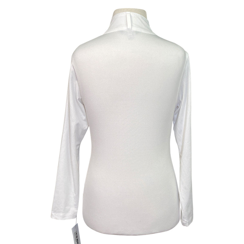 Back of Kerrits Kids &#39;Ice Fil Lite&#39; Long Sleeve Shirt in White - Children&#39;s Large