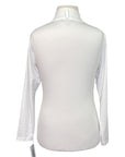 Back of Kerrits Kids 'Ice Fil Lite' Long Sleeve Shirt in White - Children's Large