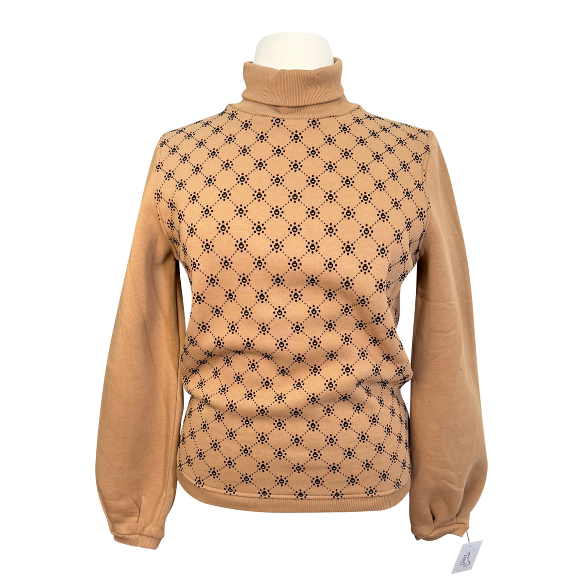 Cavalleria Toscana &#39;Orbit&#39; Flock Turtleneck Sweatshirt in Beige 