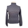 Cavalleria Toscana 'Orbit' Flock Turtleneck Sweatshirt in Stone Grey