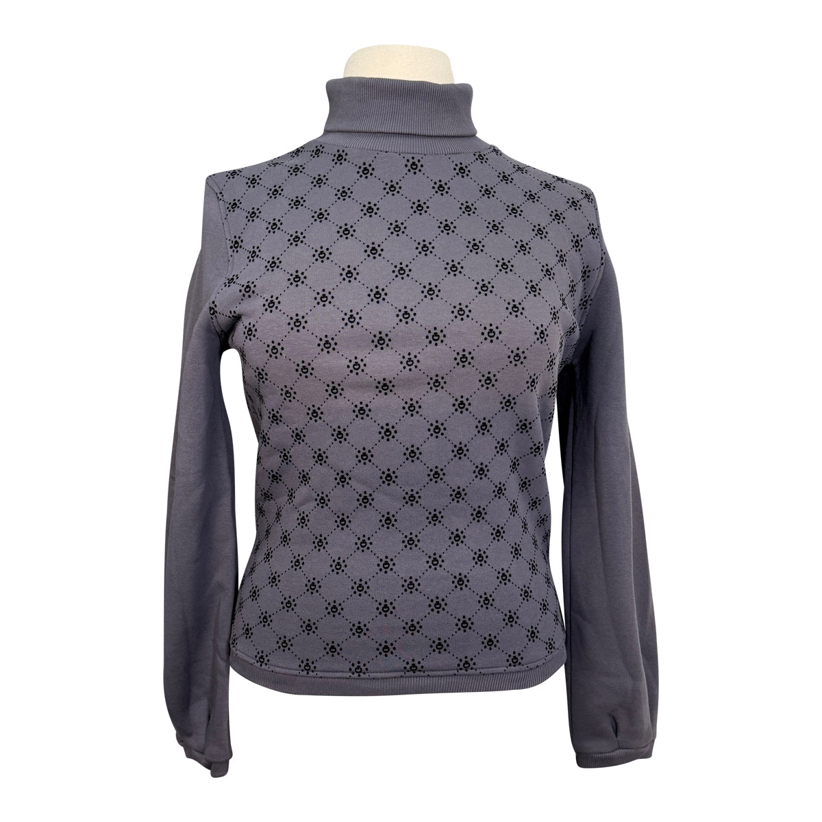 Cavalleria Toscana 'Orbit' Flock Turtleneck Sweatshirt in Stone Grey