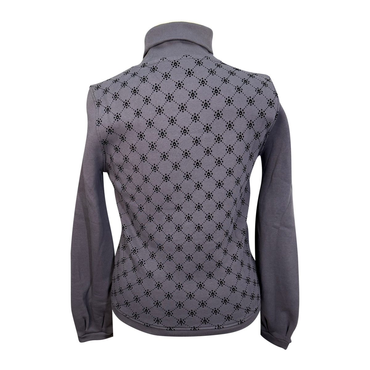 Cavalleria Toscana 'Orbit' Flock Turtleneck Sweatshirt in Stone Grey