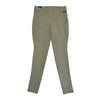 Khaki riding pants with gusset on a white background