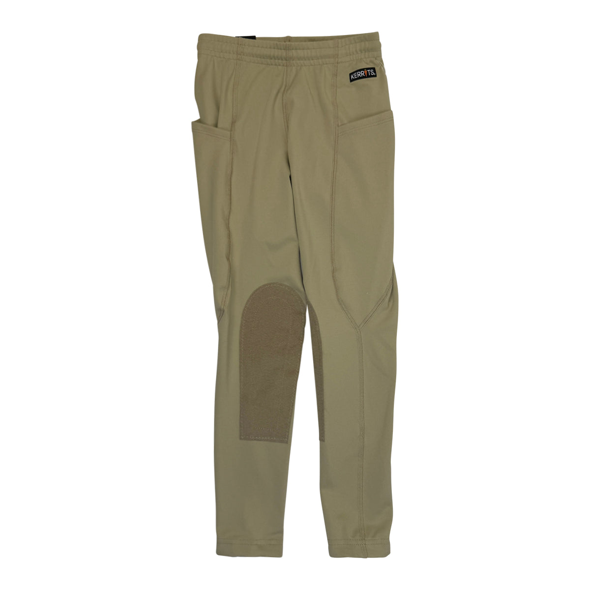 Kerrits Kids Performance Knee Patch Pocket Tights in Tan