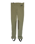 Front of Kerrits Kids 'Ice Fil' Knee Patch Jods in Tan - Children's XL