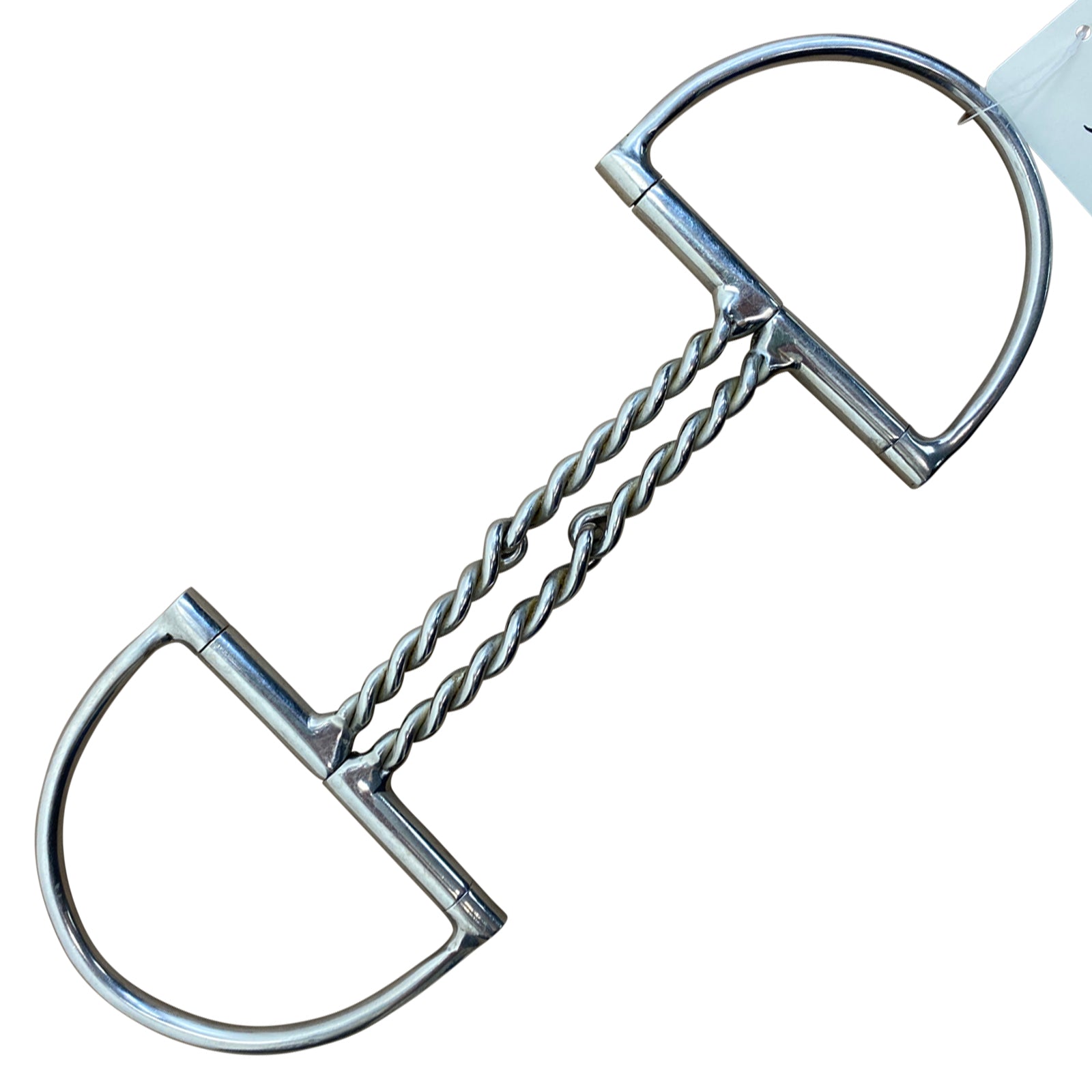 Double Twisted Wire Dee Ring Snaffle Bit in Stainless Steel - 5.25"