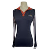 Kastel 'Charlotte' Polo Sun Shirt in Navy/Red - Women's Small