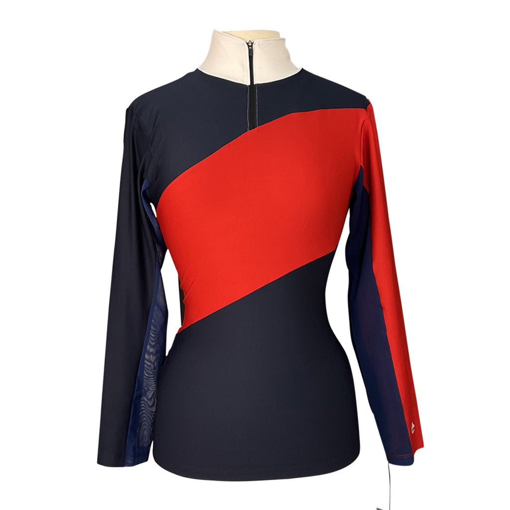 Criniēre 'Sophie' Schooling Top in Navy/Red