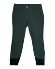 RJ Classics 'Harper' Knee Patch Breeches in Hunter Green